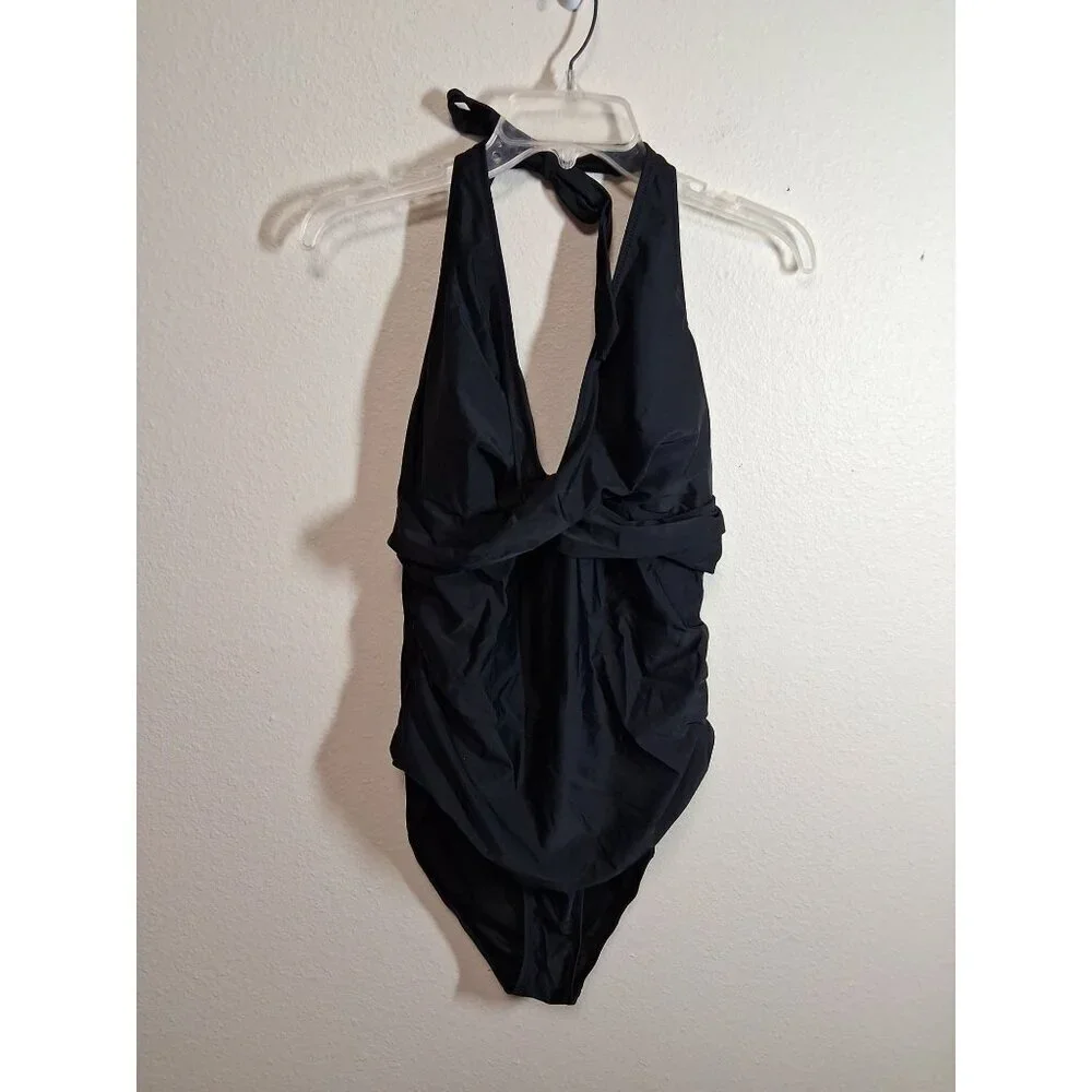 NWOT 1 Piece Swimsuit Summer Beach Pool Vacation Black Size XXL